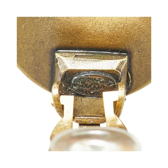 Pre Loved Chanel CC Logo Earrings Black Resin Women - Picture 4 of 6